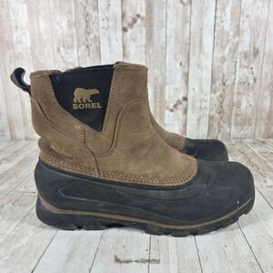 Sorel Buxton Pull On Mens Brown Black Waterproof Insulated Winter Boots NM2738